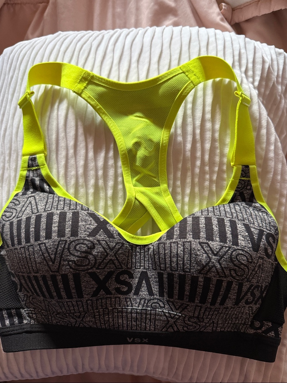 Victoria's Secret Neon VSX Racerback Sports Bra